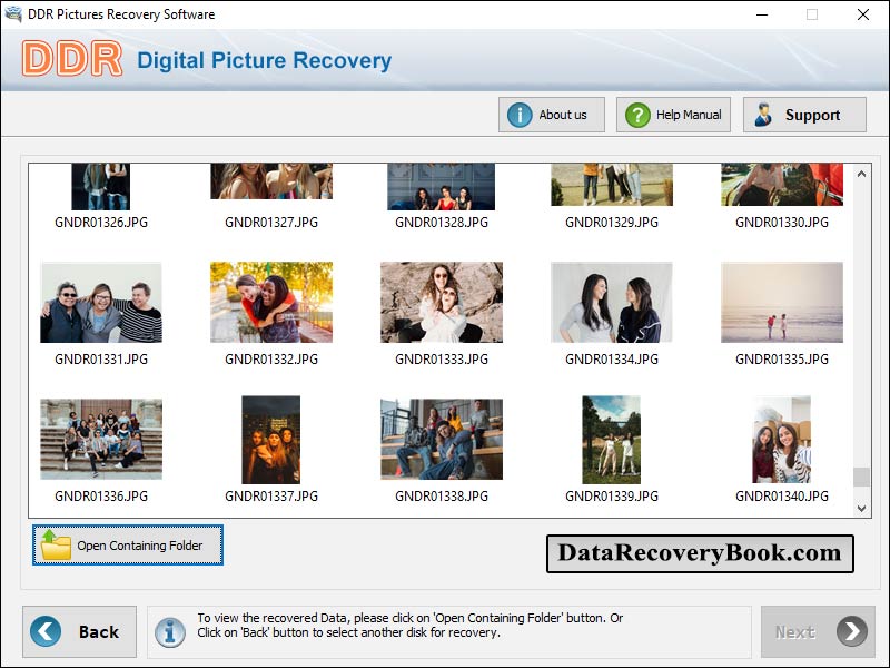 Digital Image Recovery Software screen shot